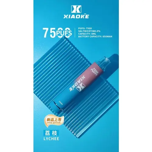 1733109461ff332b3cd8883f5d666badbca7b6a4ed_local-500x500-1.webp XIAOKE 梟客 7500口 拋棄式電子煙|搭載網狀霧化技術與 8ml 長效油艙,具備 650mAh 電池並支援 Type-C 高效快充