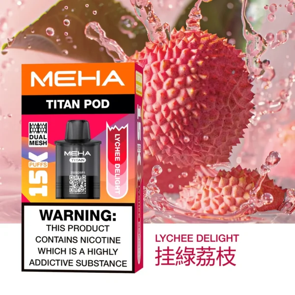 20251216203348.webp MEHA 魅嗨 TITAN 泰坦 15000口 專用煙彈|具備 Mesh 網芯炸裂口感與 3% 尼古丁鹽,採用 15ml 巨量裝確保每一口都鮮活飽滿,搭配專用 TITAN 主機