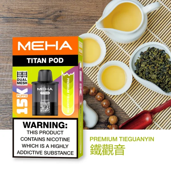 20251216203413.webp MEHA 魅嗨 TITAN 泰坦 15000口 專用煙彈|具備 Mesh 網芯炸裂口感與 3% 尼古丁鹽,採用 15ml 巨量裝確保每一口都鮮活飽滿,搭配專用 TITAN 主機