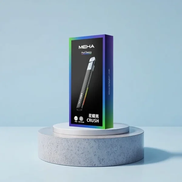 7a8cfdc0-ed82-40dc-a1f8-fc5a87eeccb9.webp MEHA 魅嗨 星耀版 五代通用主機|具備 RGB 炫彩氛圍燈設計與 7W-10.5W 三檔功率切換自定義口感,配備 450mAh 大容量與 Type-C 快充,通用五代煙彈