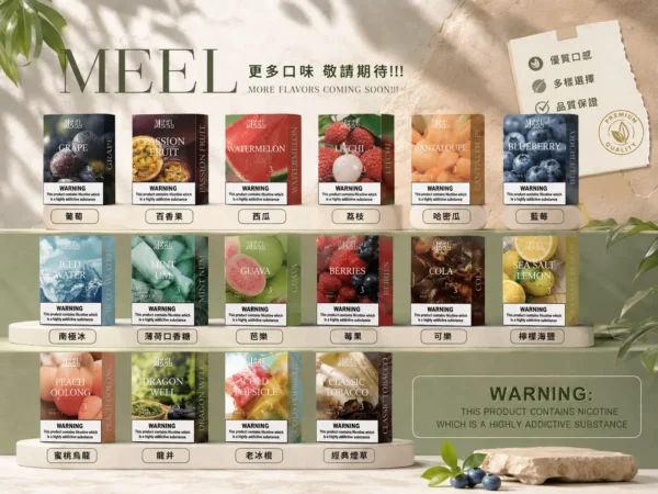 ChatGPT-Image-2026年9月4日-上午01_08_12.webp MEEL 一代通用煙彈|具備 2ml 巨量裝與升級陶瓷霧化芯,採用 3% 尼古丁鹽黃金比例,完美適配一代主機