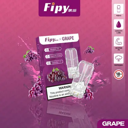 【買三贈主機】Fipy 果派 一代通用煙彈 2.2ml 大容量｜結合透明美學外觀與頂級陶瓷芯，提供 3%尼古丁鹽爆汁口感，通用一代主機