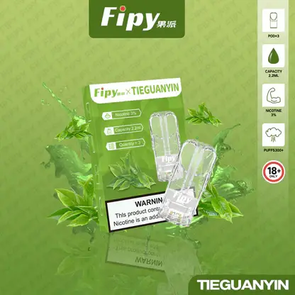【買三贈主機】Fipy 果派 一代通用煙彈 2.2ml 大容量｜結合透明美學外觀與頂級陶瓷芯，提供 3%尼古丁鹽爆汁口感，通用一代主機
