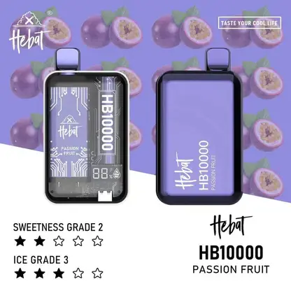 Hebat喜貝拋棄式一次性10000口.webp Hebat 喜貝 10000口拋棄式電子煙|15ml大容量與 5%尼古丁鹽,配備 LED 螢幕顯示並支援 Type-C 快充