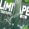 LIMI 7000口 拋棄式電子煙｜具備 3.5% 尼古丁鹽強勁擊喉感與冰感水果系列清涼口感，搭載吸氣發光 LED 燈條及 650mAh 可充電池