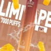 LIMI 7000口 拋棄式電子煙｜具備 3.5% 尼古丁鹽強勁擊喉感與冰感水果系列清涼口感，搭載吸氣發光 LED 燈條及 650mAh 可充電池