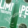LIMI 7000口 拋棄式電子煙｜具備 3.5% 尼古丁鹽強勁擊喉感與冰感水果系列清涼口感，搭載吸氣發光 LED 燈條及 650mAh 可充電池