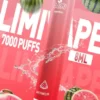 LIMI 7000口 拋棄式電子煙｜具備 3.5% 尼古丁鹽強勁擊喉感與冰感水果系列清涼口感，搭載吸氣發光 LED 燈條及 650mAh 可充電池