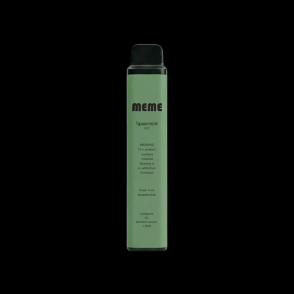 MEME-spearmint.webp MEME 韓國熱銷 7000口 拋棄式電子煙|具備 3%尼古丁鹽黃金配比與細膩絲滑口感,完美呈現極致韓系調香層次感