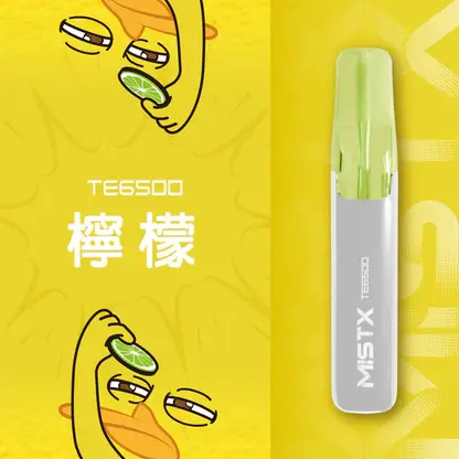 Mist X 鴨嘴獸 6500口 拋棄式電子煙｜具備冰爽水果口味清涼口感與 2% 尼古丁鹽配置，搭載 550mAh 大電量可充電續航，結合獨家萌系外觀設計