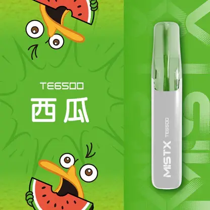 Mist X 鴨嘴獸 6500口 拋棄式電子煙｜具備冰爽水果口味清涼口感與 2% 尼古丁鹽配置，搭載 550mAh 大電量可充電續航，結合獨家萌系外觀設計