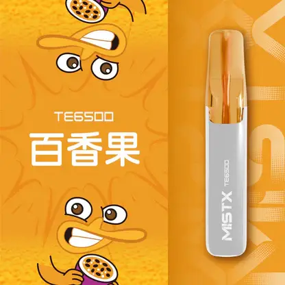 Mist X 鴨嘴獸 6500口 拋棄式電子煙｜具備冰爽水果口味清涼口感與 2% 尼古丁鹽配置，搭載 550mAh 大電量可充電續航，結合獨家萌系外觀設計