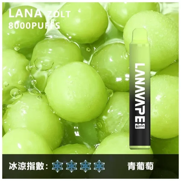 image-283-1.webp LANA ZOLT 8000口 拋棄式電子煙|具備 15ml 煙油與冰感水果系列清爽口感,採用 Mesh 網狀霧化芯爆發力強,配置可充電式設計