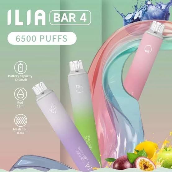 images.jpg ILIA 哩亞 Bar4 6500口拋棄式電子煙|主打水果冰系激爽口感,具備 13ml 大容量、獨家不漏油技術並支援 Type-C 充電