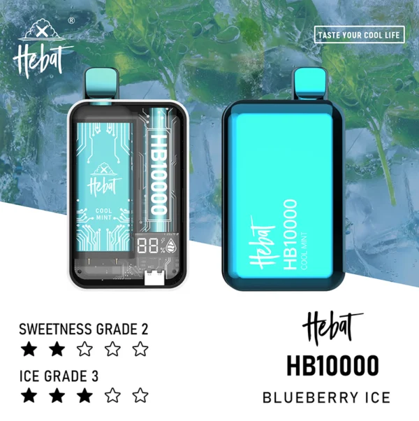 lanmei.webp Hebat 喜貝 10000口拋棄式電子煙|15ml大容量與 5%尼古丁鹽,配備 LED 螢幕顯示並支援 Type-C 快充