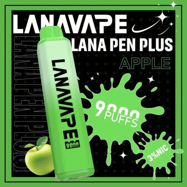 圖片_20260721191236-768x768-1.webp LANA PEN PLUS 9000口拋棄式電子煙|15ml儲油搭配 3%尼古丁鹽,配備 Mesh網芯並支援 Type-C充電