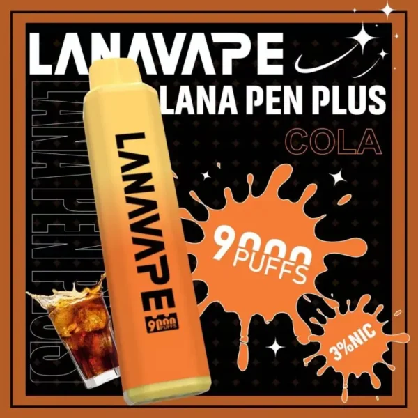 圖片_20260721191351-768x768-1.webp LANA PEN PLUS 9000口拋棄式電子煙|15ml儲油搭配 3%尼古丁鹽,配備 Mesh網芯並支援 Type-C充電