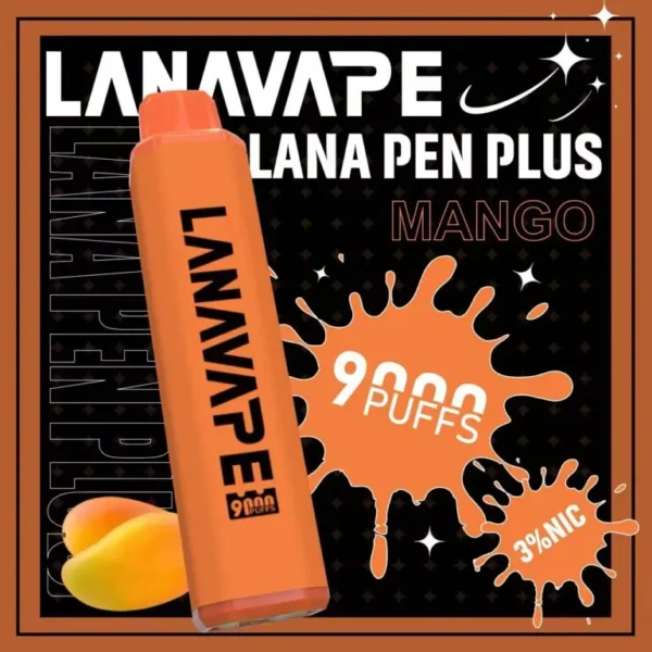 圖片_20260721191429-768x768-1.webp LANA PEN PLUS 9000口拋棄式電子煙|15ml儲油搭配 3%尼古丁鹽,配備 Mesh網芯並支援 Type-C充電